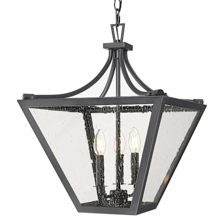 Z-Lite Montalcino 3 Light 16" Wide Taper Candle Pendant Iron Ore