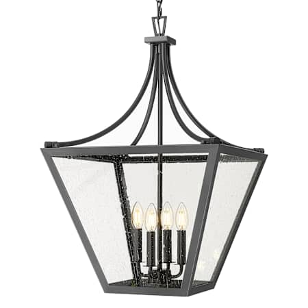 Z-Lite Montalcino 4 Light 18" Wide Taper Candle Pendant Iron Ore