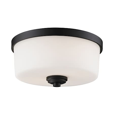 Z-Lite Arlington 2 Light 12" Wide Flush Mount Drum Ceiling Fixture Bronze