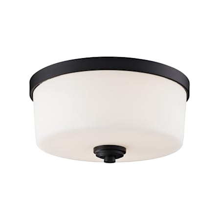 Z-Lite Arlington 3 Light 14" Wide Flush Mount Drum Ceiling Fixture Bronze