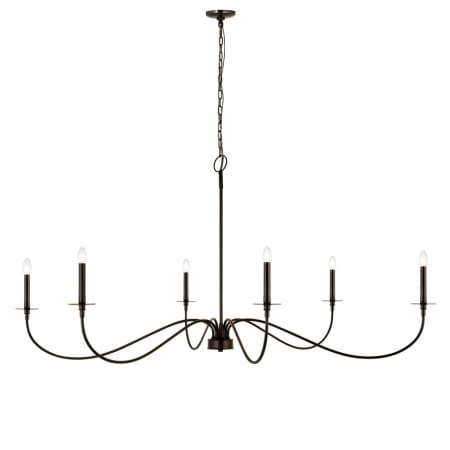 Z-Lite Arrington 6 Light 63" Wide Taper Candle Style Chandelier Matte Black