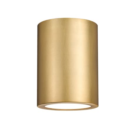 Z-Lite Harley 5" Wide Flush Mount Ceiling Fixture Rubbed Brass