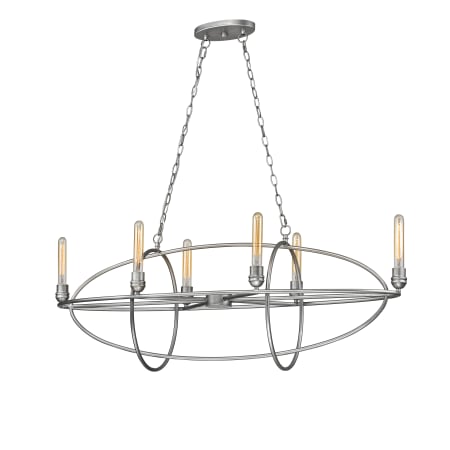 Z-Lite Persis 6 Light 46" Wide Single Tier Chandelier Old Silver