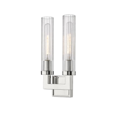 Z-Lite Beau 2 Light 17" Tall Wall Sconce Polished Nickel