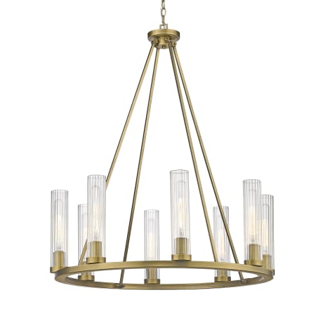 Z-Lite Beau 8 Light 33" Wide Pillar Candle Ring Chandelier Rubbed Brass