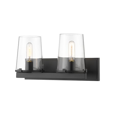 Z-Lite Callista 2 Light 18" Wide Bathroom Vanity Light Matte Black