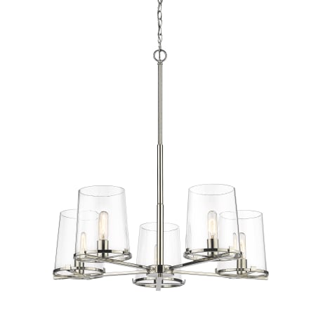 Z-Lite Callista 5 Light 33" Wide Chandelier Polished Nickel