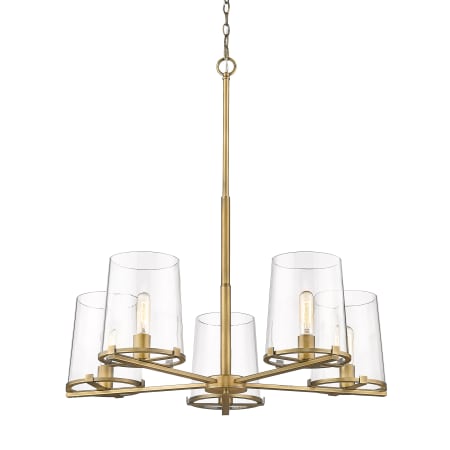 Z-Lite Callista 5 Light 33" Wide Chandelier Rubbed Brass