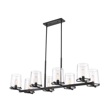 Z-Lite Callista 8 Light 56" Wide Linear Chandelier Matte Black