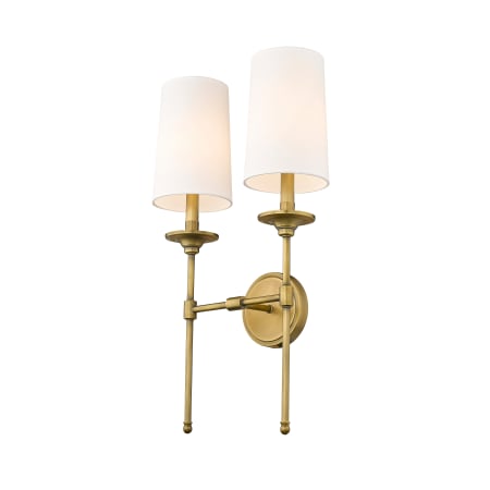 Z-Lite Emily 2 Light 24" Tall Wall Sconce Rubbed Brass
