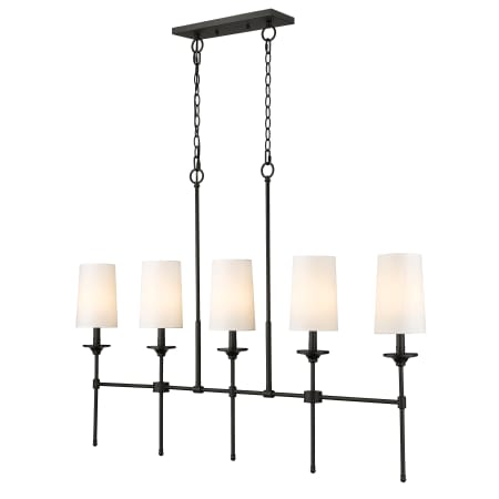 Z-Lite Emily 5 Light 6" Wide Chandelier Matte Black