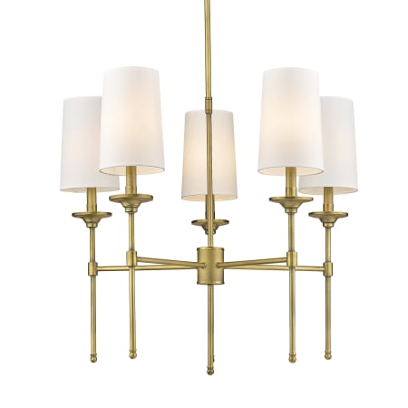 Z-Lite Emily 5 Light 28" Wide Chandelier Rubbed Brass