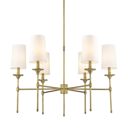 Z-Lite Emily 6 Light 38" Wide Chandelier Rubbed Brass