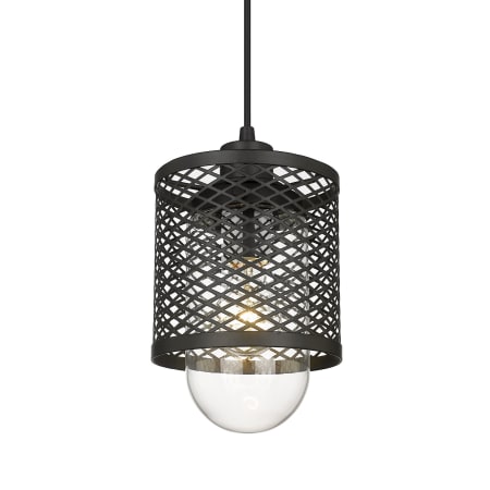 Z-Lite Kipton 6" Wide Mini Pendant Matte Black