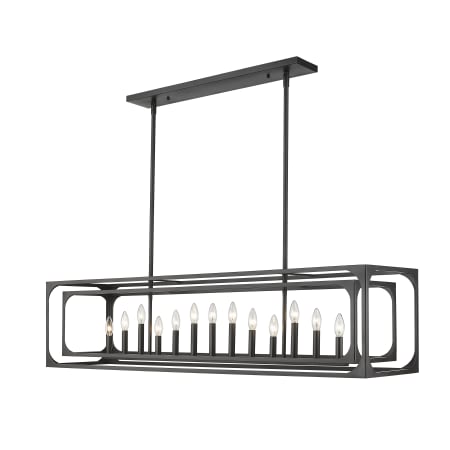 Z-Lite Easton 13 Light 54" Wide Linear Chandelier Matte Black