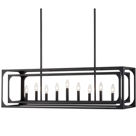 Z-Lite Easton 9 Light 44" Wide Linear Chandelier Matte Black