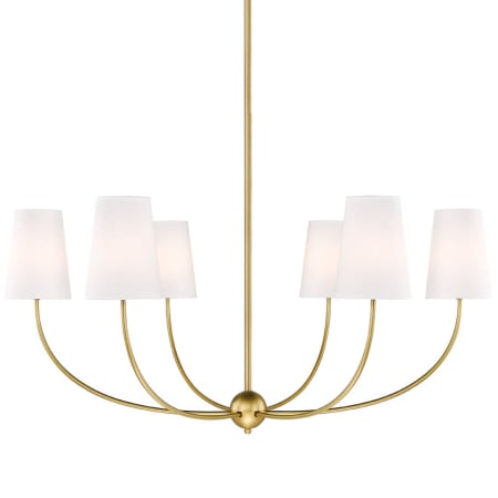 Z-Lite Shannon 6 Light 42" Wide Chandelier Rubbed Brass