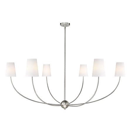 Z-Lite Shannon 6 Light 62" Wide Chandelier Brushed Nickel