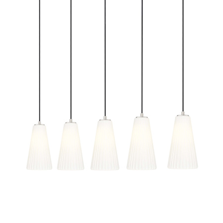 Z-Lite Farrell 5 Light 42" Wide Linear Chandelier Brushed Nickel