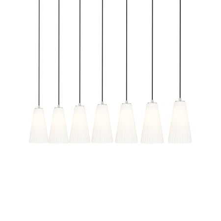 Z-Lite Farrell 7 Light 54" Wide Linear Chandelier Brushed Nickel