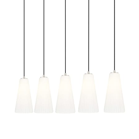 Z-Lite Farrell 5 Light 42" Wide Linear Chandelier Brushed Nickel