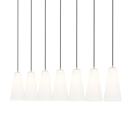 Z-Lite Farrell 7 Light 54" Wide Linear Chandelier Brushed Nickel