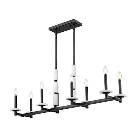 Z-Lite Kaden 8 Light 44" Wide Taper Candle Style Chandelier Matte Black