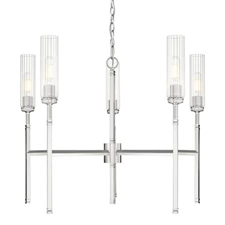 Z-Lite Esme 5 Light 32" Wide Chandelier Brushed Nickel