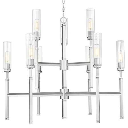 Z-Lite Esme 9 Light 38" Wide Chandelier Brushed Nickel
