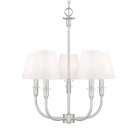 Z-Lite Tova 5 Light 23" Wide Candle Style Chandelier Brushed Nickel