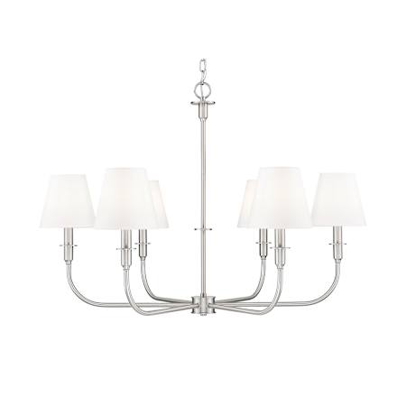 Z-Lite Tova 6 Light 37" Wide Candle Style Chandelier Brushed Nickel
