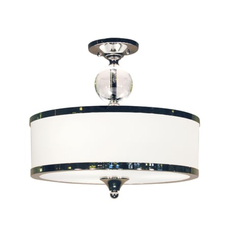 Z-Lite Cosmopolitan 3 Light 16" Wide Semi-Flush Drum Ceiling Fixture Chrome