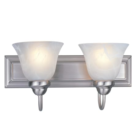 Z-Lite Lexington 2 Light Bathroom Vanity Light with White Swirl Glass Shade Brushed Nickel