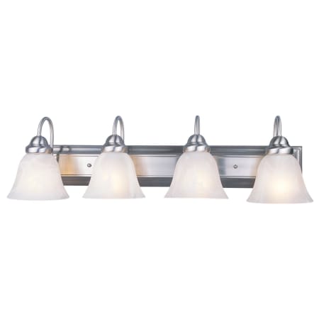 Z-Lite Lexington 4 Light Bathroom Vanity Light with White Swirl Glass Shade Brushed Nickel