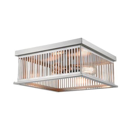 Z-Lite Camellia 3 Light 15" Wide Flush Mount Ceiling Fixture Brushed Nickel