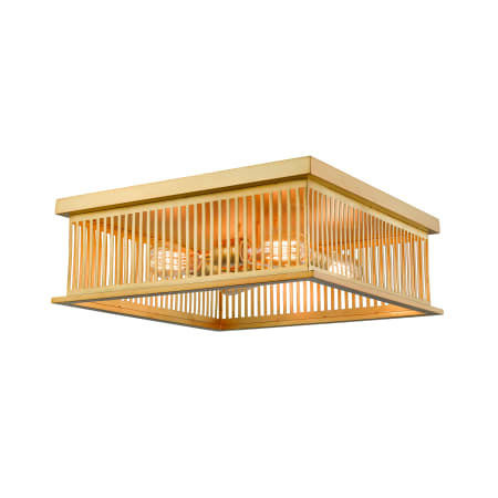 Z-Lite Camellia 4 Light 18" Wide Flush Mount Ceiling Fixture Brass