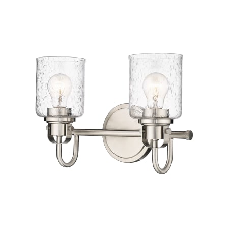 Z-Lite Kinsley 2 Light 15" Wide Bathroom Vanity Light Brushed Nickel