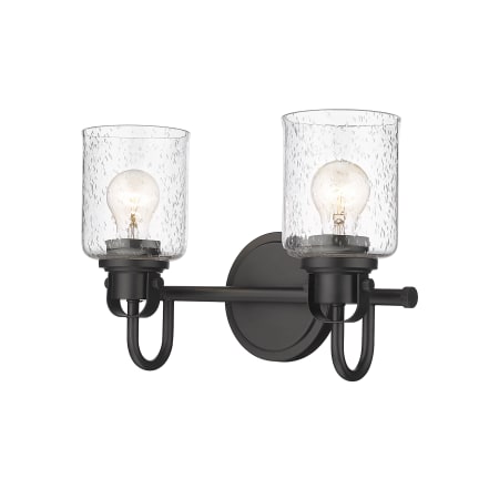 Z-Lite Kinsley 2 Light 15" Wide Bathroom Vanity Light Matte Black