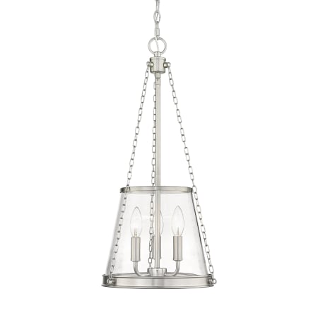Z-Lite Prescott 3 Light 12" Wide Pendant Brushed Nickel
