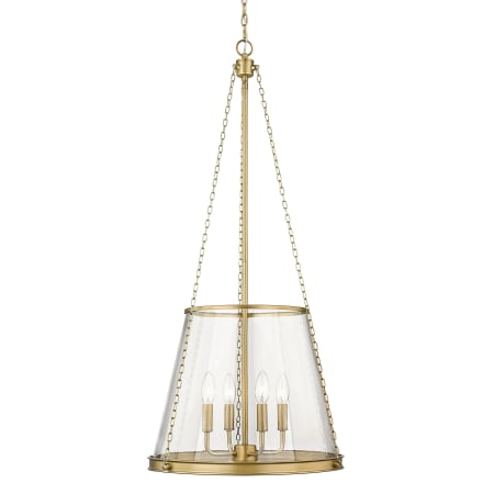 Z-Lite Prescott 4 Light 18" Wide Pendant Rubbed Brass