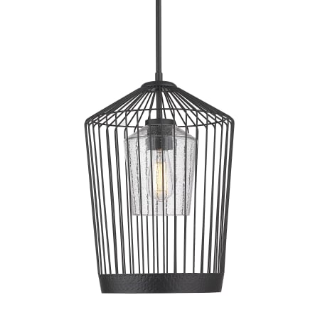 Z-Lite Lido 13" Wide Cage Pendant Matte Black