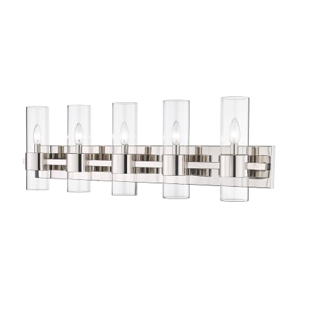 Z-Lite Lawson 5 Light 38" Wide Vanity Strip Polished Nickel