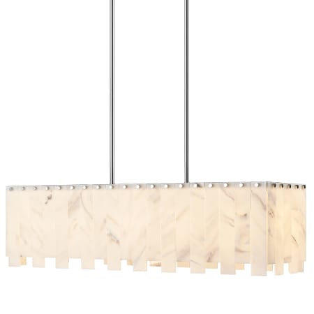 Z-Lite Viviana 5 Light 41" Wide Linear Chandelier Polished Nickel