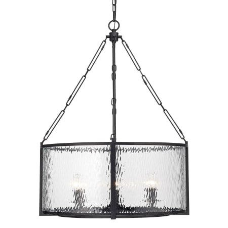 Z-Lite Barrington 6 Light 26" Wide Drum Chandelier Matte Black