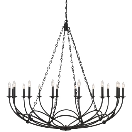 Z-Lite Arabella 16 Light 55" Wide Candle Style Chandelier Matte Black
