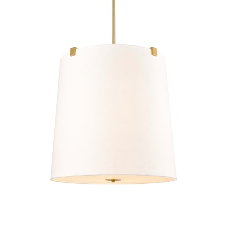 Z-Lite Weston 6 Light 24" Wide Pendant with Shade Modern Gold