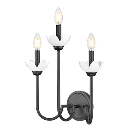 Z-Lite Allistair 3 Light 16" Tall Bathroom Sconce Matte Black