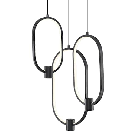 Z-Lite Saros 16" Wide LED Multi Light Pendant Matte Black