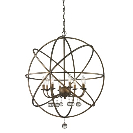 Z-Lite Acadia 8 Light 30" Wide Globe Chandelier with Crystal Spheres Golden Bronze