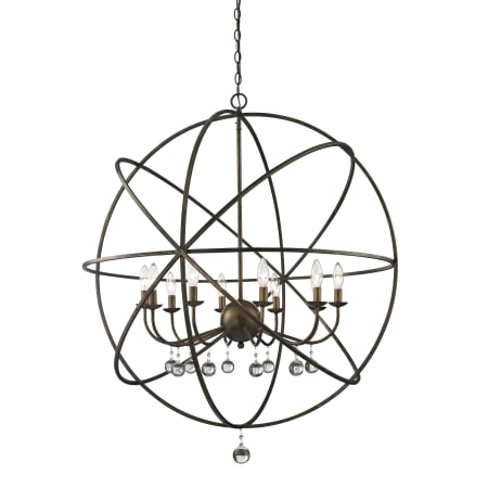 Z-Lite Acadia 10 Light 36" Wide Globe Chandelier with Crystal Spheres Golden Bronze